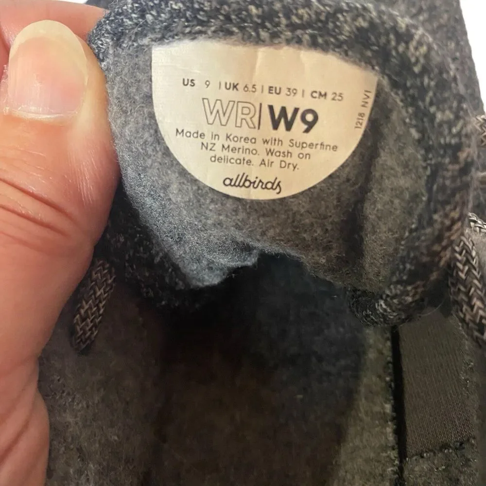 Allbirds Natural Gray  Sole Merino Wool Runners Sneakers Women's Size 9 Preppy‎
